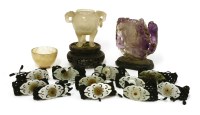 Lot 1521 - A Chinese amethyst vase