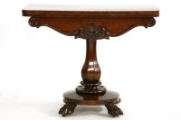 Lot 1027 - A Victorian mahogany fold over card table