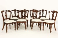 Lot 1038 - A set of eight Victorian walnut dining chairs