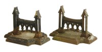 Lot 1094 - A pair of Victorian Gothic iron boot scrapers