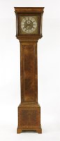 Lot 856 - A walnut inlaid longcase clock