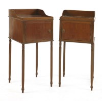 Lot 951 - A pair of mahogany bedside cupboards