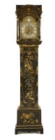 Lot 860 - A George III black lacquered longcase clock