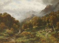 Lot 791 - William Langley (1852-1922)
A HIGHLAND LANDSCAPE WITH CATTLE
A LANDSCAPE WITH A SHEPHERD AND HIS FLOCK
A pair