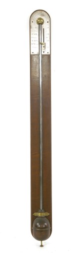 Lot 887 - A George III mahogany stick barometer