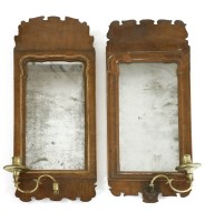Lot 1149 - Two walnut and gilt mirrors