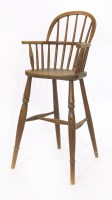 Lot 908 - An ash and elm child's high chair
