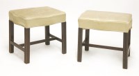 Lot 988 - A pair of George lll mahogany dressing stools