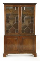 Lot 1000 - A George lll mahogany bookcase cabinet