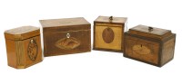 Lot 275A - Four inlaid tea caddies