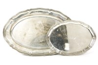 Lot 423 - A French silver tray of oval form
