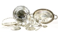 Lot 391 - A collection of silver plated items