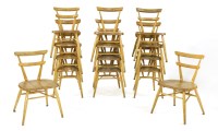 Lot 577 - Fourteen Ercol stacking chairs