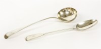 Lot 290 - A Victorian silver soup ladle by George Aldwinkle (possibly)