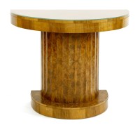 Lot 155 - An Art Deco walnut console table