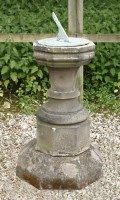 Lot 1022 - A stone sundial pedestal