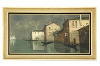Lot 886 - Marco Foscarini (20th Century) 
VENETIAN CANAL 
Oil on canvas