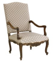 Lot 961 - A Louis IV style armchair