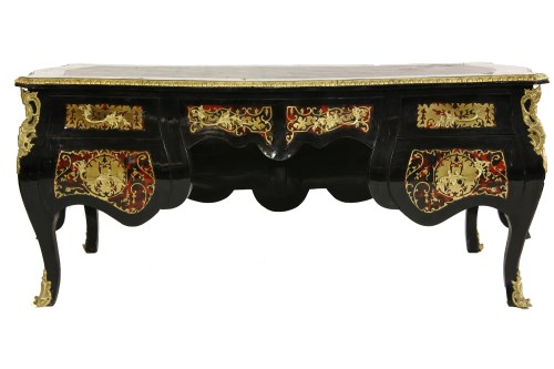 Lot 994 - A massive boullework and gilt mounted desk