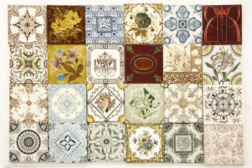 Lot 655 - A quantity of various Victorian pottery tiles