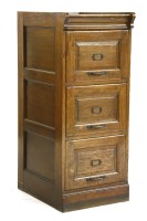 Lot 975 - A 1920's oak office filing cabinet
