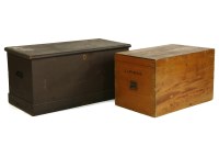 Lot 981 - Two old wooden trunks