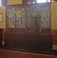 Lot 597 - A reproduction mahogany bookcase
