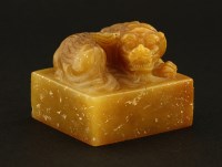 Lot 1182 - A Chinese soapstone seal