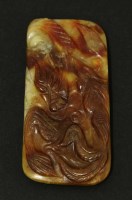 Lot 1515 - A Chinese jade plaque