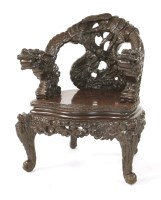 Lot 1347 - A Chinese armchair
