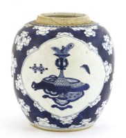 Lot 1058 - A Chinese blue and white ginger jar