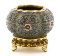 Lot 1271 - A Chinese cloisonné water pot