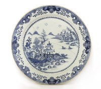 Lot 1073 - A Chinese blue and white charger