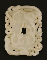 Lot 1210 - A Chinese jade disc