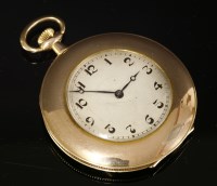 Lot 514 - A 9ct gold Art Deco open faced top wind pocket watch