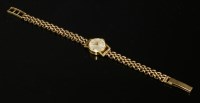 Lot 337 - A ladies' 18ct gold Favre Leuba mechanical bracelet watch