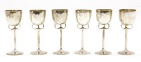 Lot 309 - Six  small silver cups