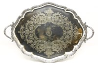 Lot 487 - A large 19th century silver plated tray
