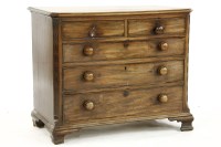 Lot 973 - A Georgian mahogany chest with canted corners
