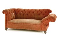 Lot 1061 - An early 20th century drop end Chesterfield settee
