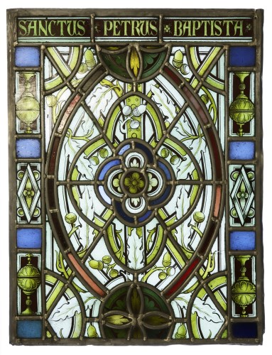 Lot 10 - A stained glass panel
