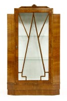 Lot 186 - An Art Deco walnut display cabinet