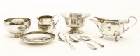 Lot 287 - A small group of silver items to include jugs