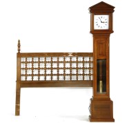 Lot 933 - A mahogany cased regulator style grandmother clock