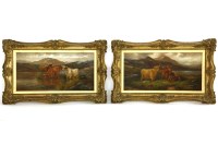 Lot 858 - J Henry
CATTLE IN A HIGHLAND LANDSCAPE
A pair