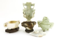 Lot 1475 - A collection of Chinese jade and hardstone carvings
