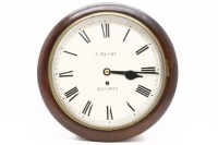 Lot 758 - A mahogany cased wall clock