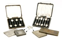 Lot 286 - Three silver cigarette cases