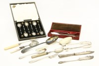 Lot 285 - A quantity of silver and silver plated cutlery