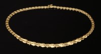 Lot 344 - An Italian graduated gold necklace